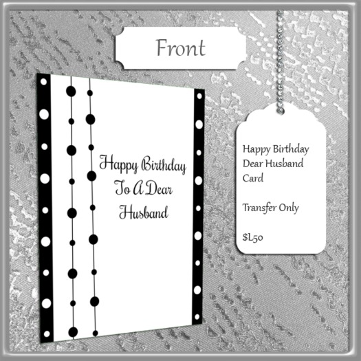 ~FS~ Happy Birthday Dear Husband Card