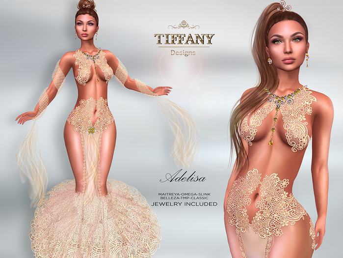 ::TD:: Adelisa Gown with Appliers ~ Cream