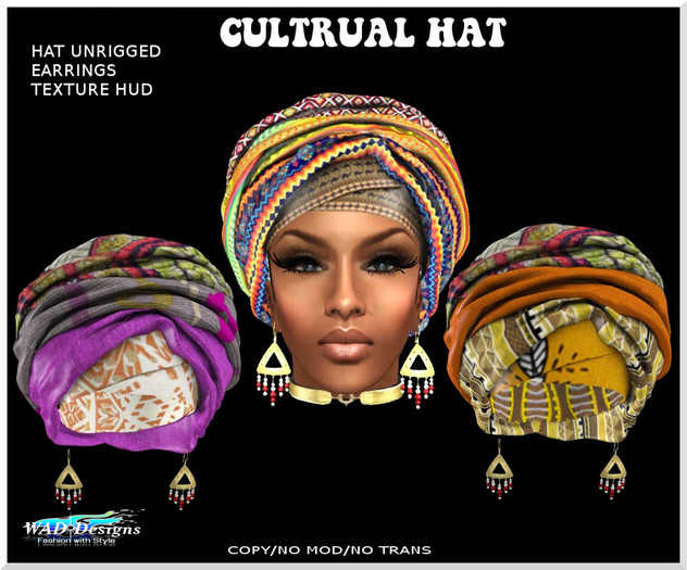 CULTURAL HAT AND EARRINGS
