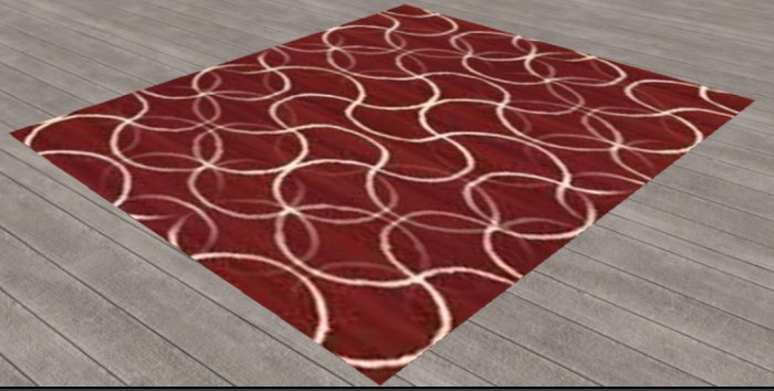 RED AND WHITE RUG