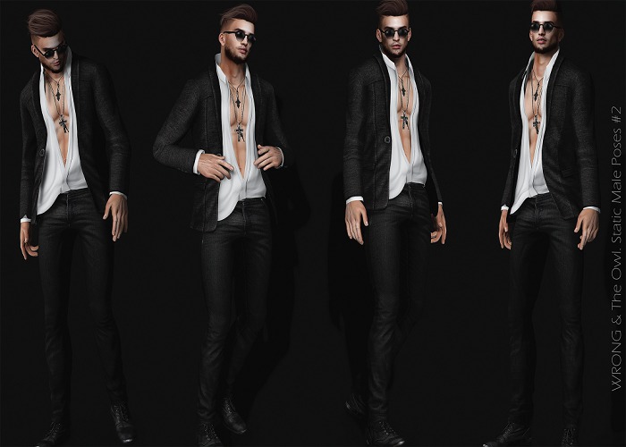 WRONG & The Owl. Static Male Poses #2