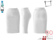 Dae Obj FBX Elastic Waist Line Below Knee Skirt Maitreya, Ocacin Standard, Slink, Belleza