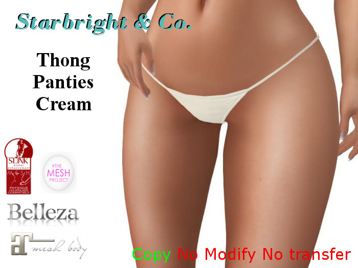 Panties (Cream) ~ by Starbright & Co. (ADD to Open)