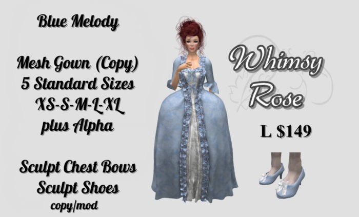 [WR] Blue Melody Gown Robe Francaise
