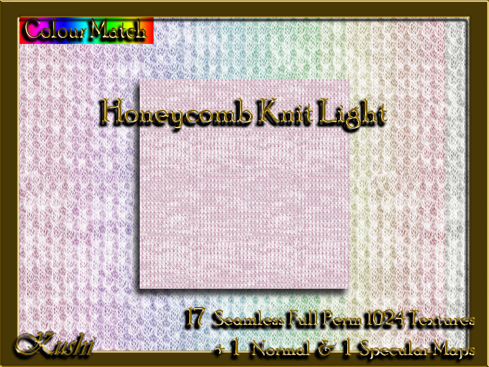 !Kushi! HoneycombKnitLIGHT Textures -WEAR TO UNPACK