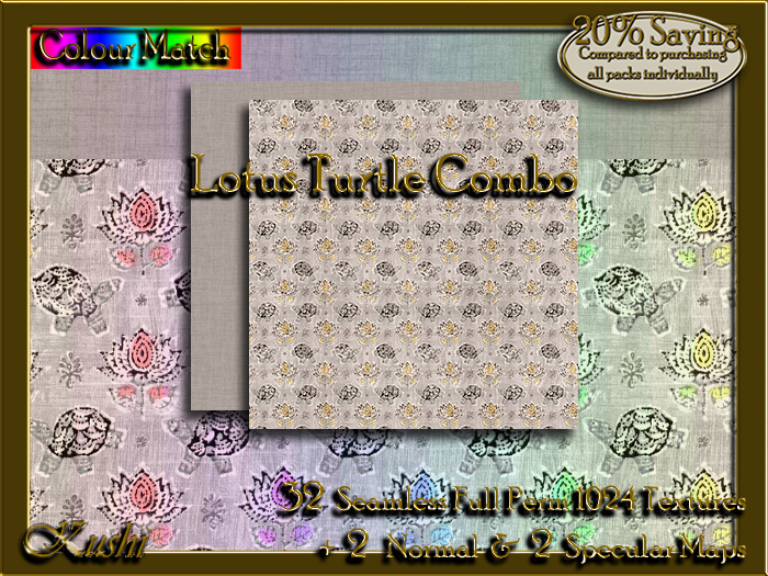 !Kushi! LotusTurtleCOMBO Textures -WEAR TO UNPACK