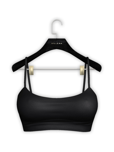 .:villena:. - Tank Crop Top - Black