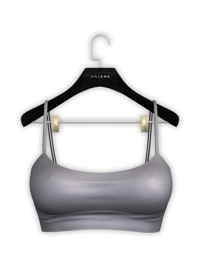 .:villena:. - Tank Crop Top - Gray