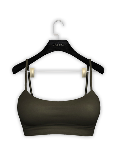 .:villena:. - Tank Crop Top - Olive