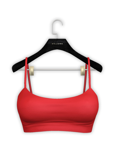 .:villena:. - Tank Crop Top - Red