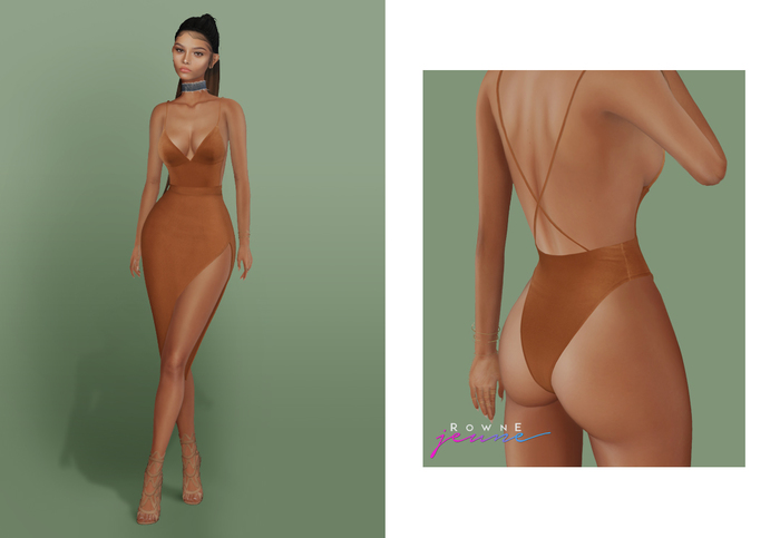 Jeune by Rowne.Gianna Velvet Bodysuit - Demo
