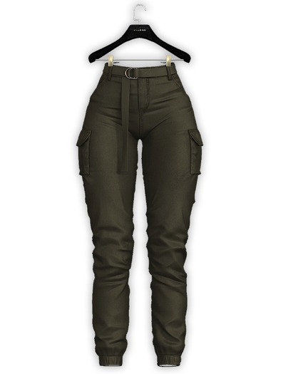 .:villena:. - High Rise Joggers - Olive
