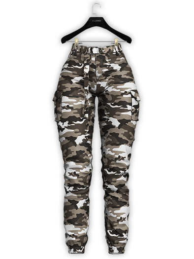 .:villena:. - High Rise Joggers - Mono Camo