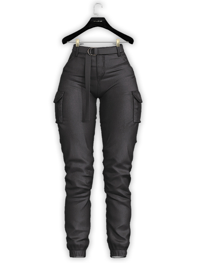 .:villena:. - High Rise Joggers - Gray