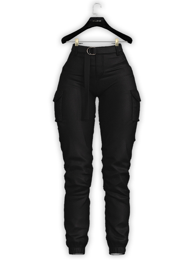 .:villena:. - High Rise Joggers - Black