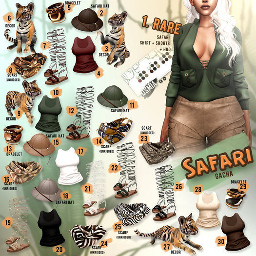 OSMIA - Safari.Gacha - Scarf - Stripes