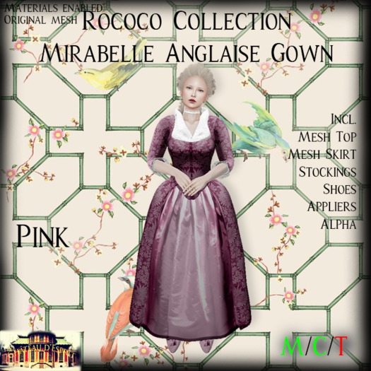 ~CdE~ Rococo Mirabelle PINK Anglaise Gown