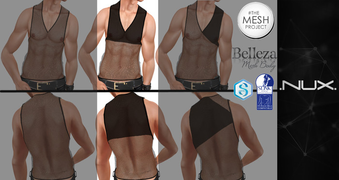.Nux. Half Fishnet Tanktop [Add and Unpack]