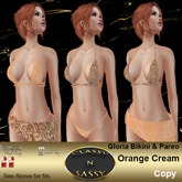 (CNS) Gloria Bikini and Pareo Orange Cream