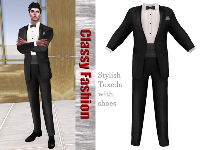 PROMO : Black Tuxedo : Rigged Mesh (5sizes)