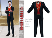 ClassyFashion Tuxedo / Red Vest