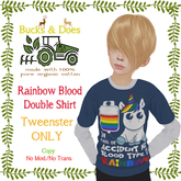 [Bucks & Does] Rainbow blood double shirt - Tweenster