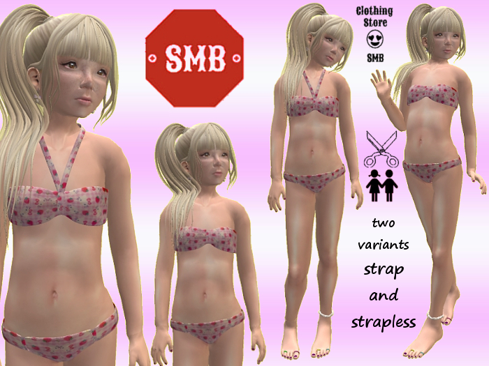 SMB Design Kitty strawberry two variants Bikini