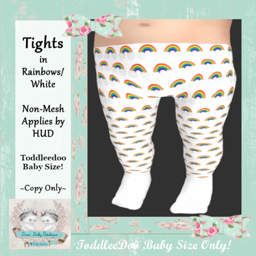 {DBB} Tights-Rainbow/White {Boxed}