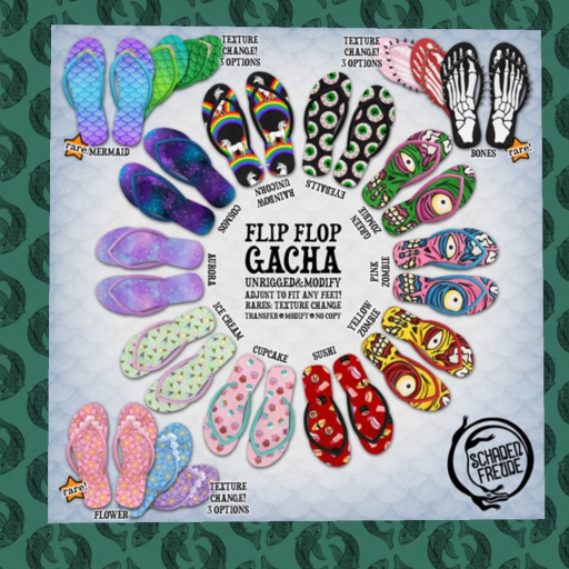 Schadenfreude Eyeballs Flip Flops