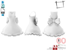 Dae Obj FBX Tea Length Ball Gown With Bow Back Maitreya, Ocacin Standard, Slink, Belleza