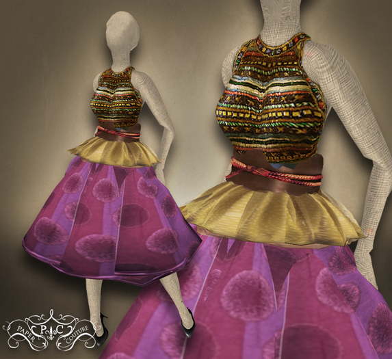 p.c; Beaded Top Gown