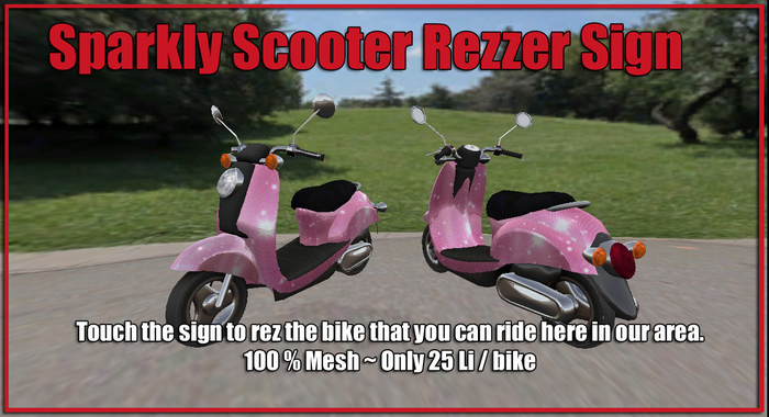 Sparkly Scooter Rezzer Sign