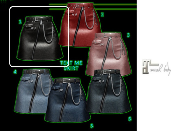 DAMI TEXT ME GACHA SKIRT *1 maitreya