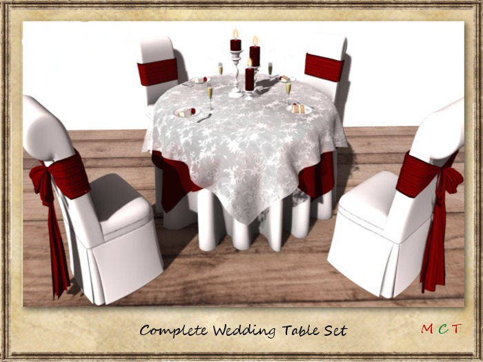 ::unmisTakAble:: Complete Wedding / Party Set/ Red/White Lace