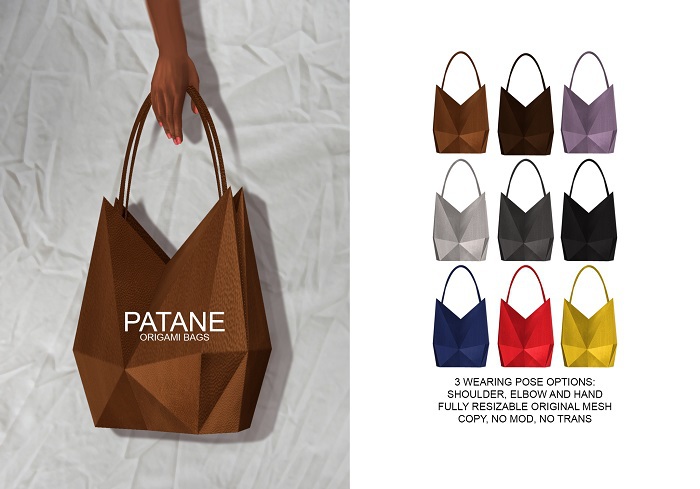Patane. Origami bag in YELLOW