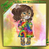 Peeps Dinkies Tie Dye Off Shoulder Dress