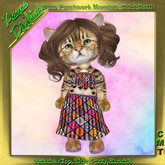 Peeps Dinkies Boho Patchwork Mandala Skirt Outfit