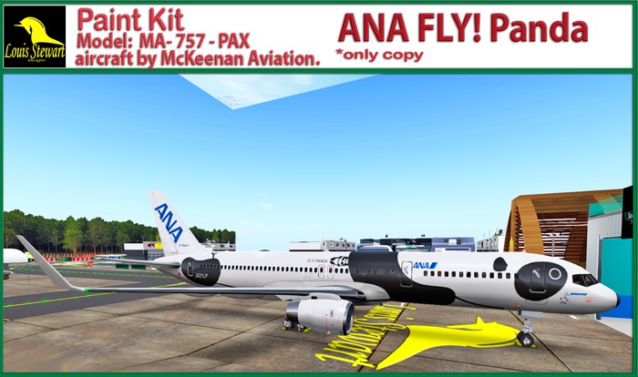 Second Life Marketplace - 757 ANA FLY PANDA