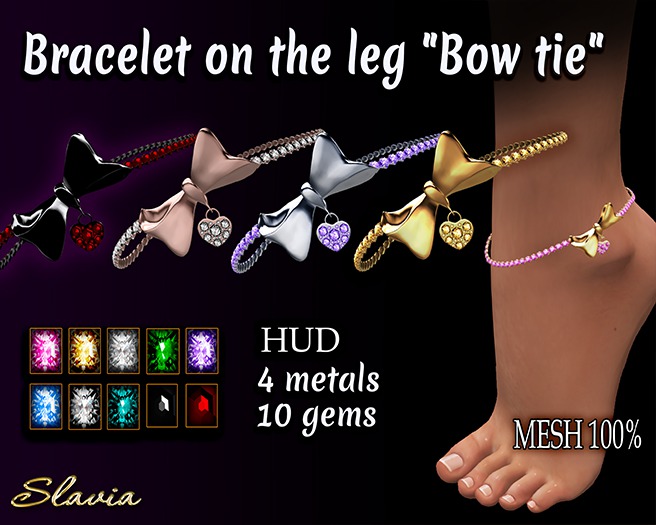 Slavia Bracelet on the leg "Bow tie"