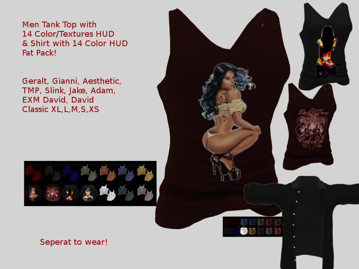 [RG] Men Shirt 14 Color HUD & Tank Top second Box