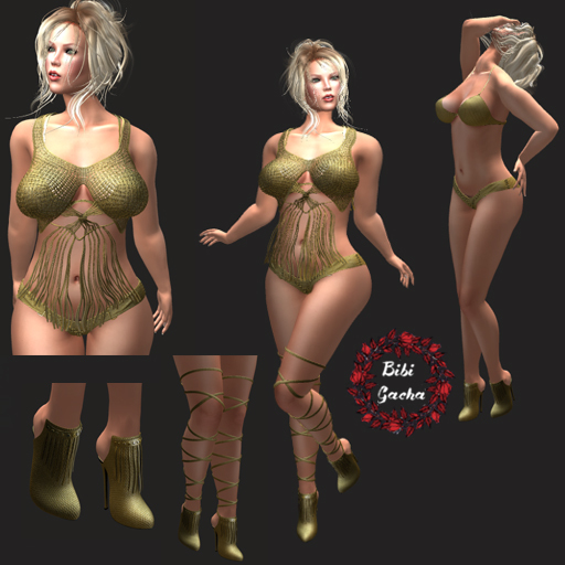 .:TORI TORRICELLI:. [Macrame/Gold] 2 RARES- 5 piece set
