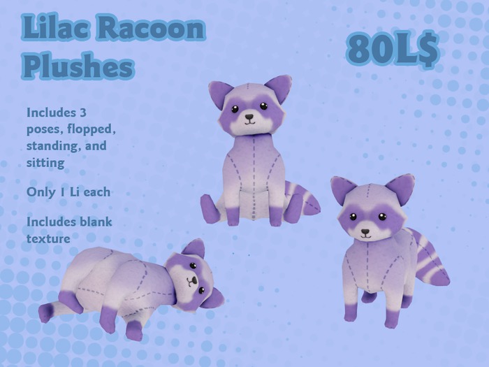 Liminality- Lilac Racoon Plushes