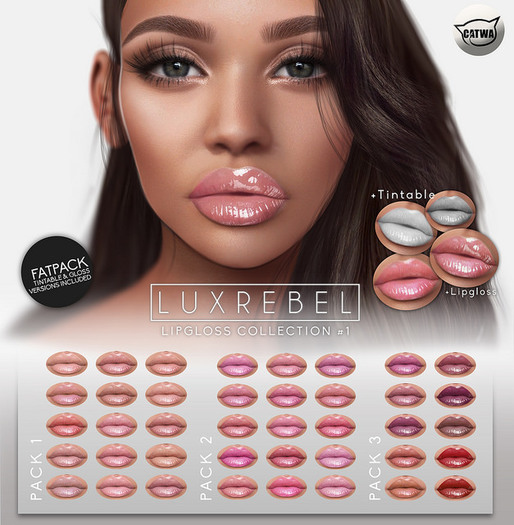 LUXREBEL - LIPGLOSS COLLECTION #1 (CATWA) FATPACK