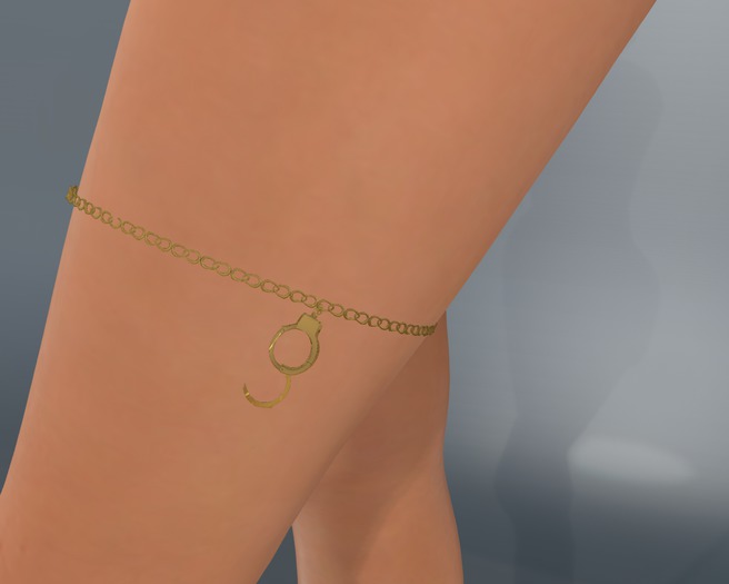 *Chilled* Thigh Band - Infinity Gold with Hand Cuff