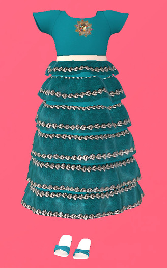Lexxie ToddleeDoo Kid Dress Teal