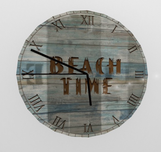 Beach wood Clock