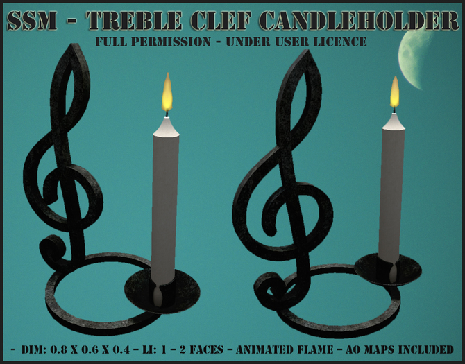 SSM - Treble Clef Candleholder