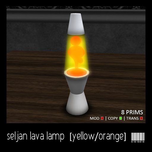 Seljan Lava Lamp - Yellow/Orange