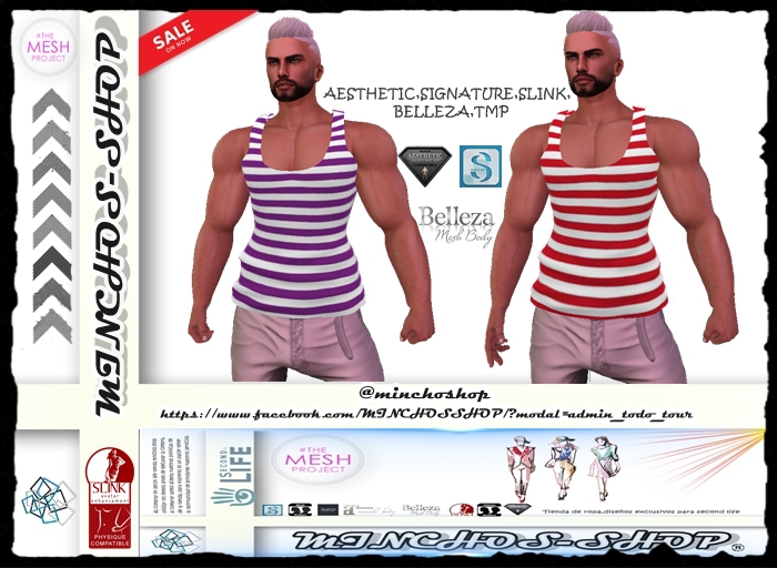MEN TANK TOP-SHIRT-MINCHOS-SHOP-RED-PORPLE*SLINK-AESTHETIC.BELLEZA.TMP