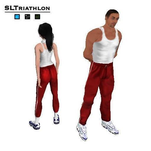 SL Triathlon Red Tracksuit Pants